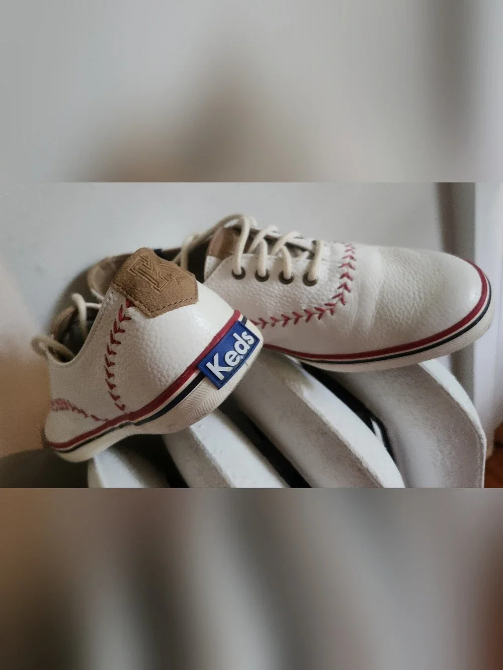 Keds Champion Pennant Leather Sneakers Baseball Sz. 7